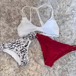 NEVER WORN bikini top & 2 bikini bottoms